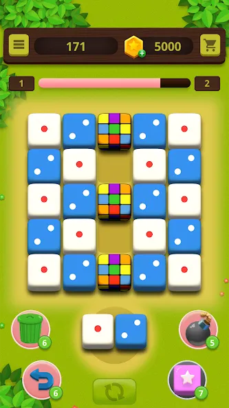 Скачать Dice Craft - Merge Puzzle — Последняя версия (Безлимитные монеты и усиленные кубики) — скриншот 3