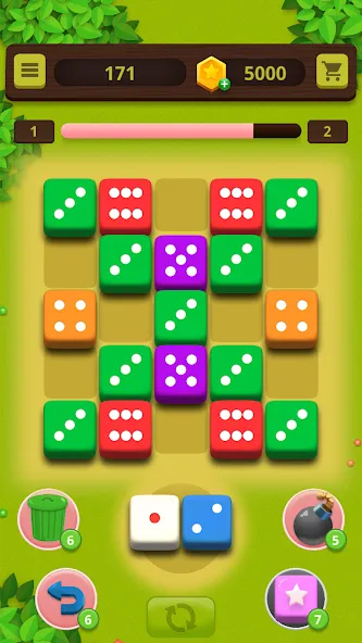 Скачать Dice Craft - Merge Puzzle — Последняя версия (Безлимитные монеты и усиленные кубики) — скриншот 4