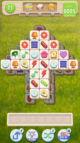 Скачать взломанную Tiledom - Matching Puzzle — Безлимитные подсказки и жизни — скриншот 1