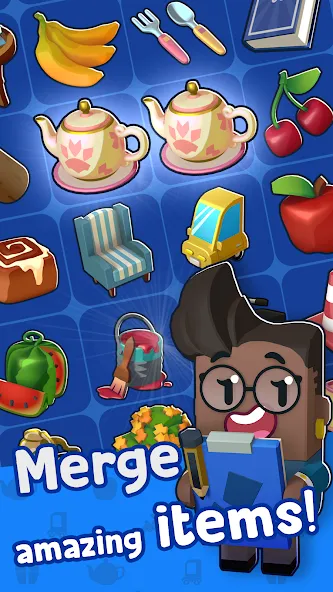 Merge Mayor - Match Puzzle MOD APK на Android — Безлимитные деньги и энергия — скриншот 4