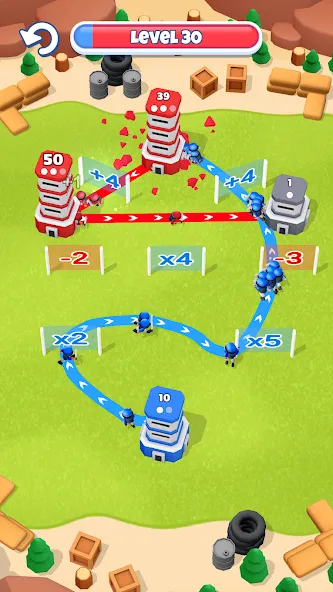 Tower War - Tactical Conquest — Взломанная версия (Безлимитные деньги и все уровни) — скриншот 4 Tower War - Tactical Conquest — Взломанная версия (Безлимитные деньги и все уровни) — скриншот 4
