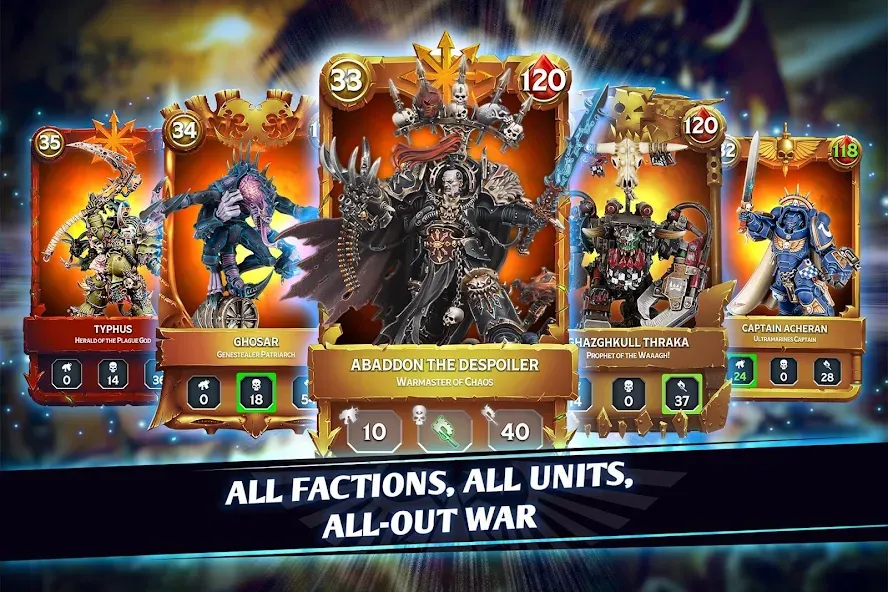 Warhammer Combat Cards - 40K — Взломанная версия (Безлимитные деньги и карты) — скриншот 1 Warhammer Combat Cards - 40K — Взломанная версия (Безлимитные деньги и карты) — скриншот 1