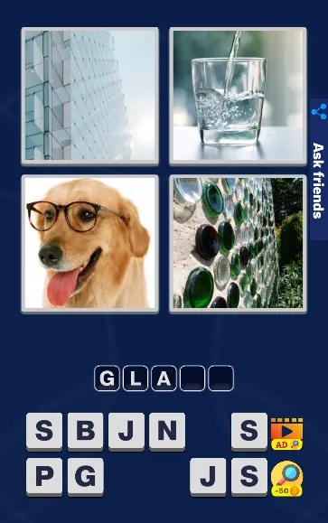 Скачать взлом 4 Pics 1 Word Quiz Game на Андроид — Безлимитные подсказки и открыты все уровни — скриншот 1