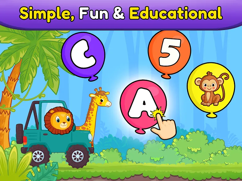 Balloon Pop Kids Learning Game MOD APK на Android — Все задания разблокированы и без рекламы — скриншот 2