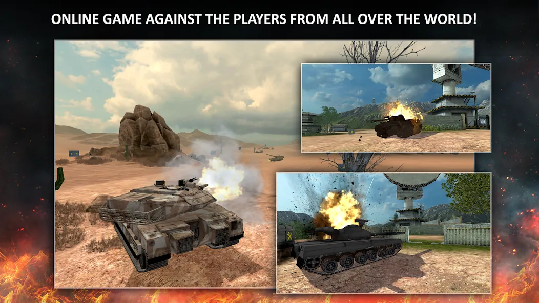 Tanktastic 3D tanks Mod APK Безлимитные деньги и боеприпасы — Скачать на Андроид — скриншот 1