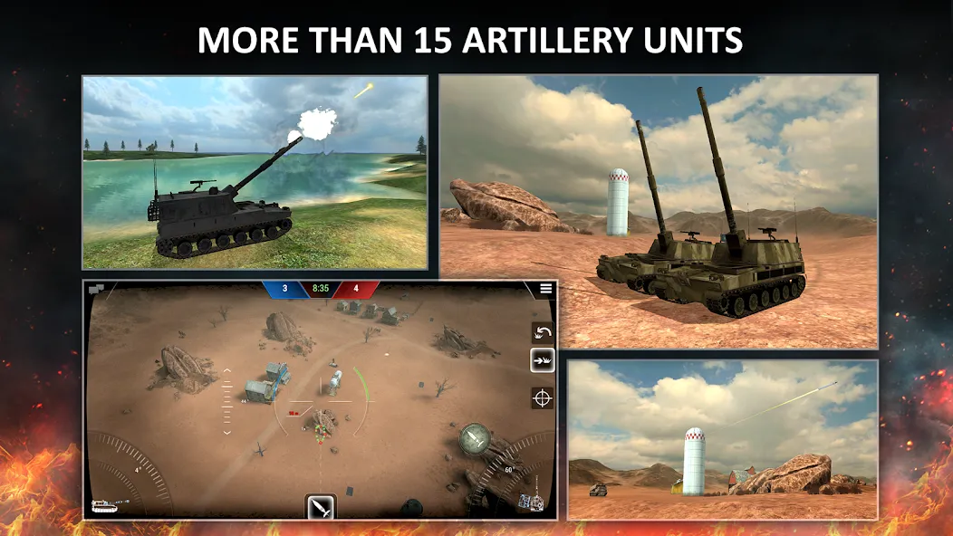 Tanktastic 3D tanks Mod APK Безлимитные деньги и боеприпасы — Скачать на Андроид — скриншот 3
