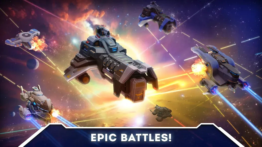 Взломанная Galaxy Control: 3D strategy на Андроид — Безлимитные ресурсы и войска — скриншот 1