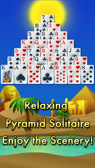 Pyramid Solitaire - Egypt MOD APK на Android — Безлимитные подсказки и отмены ходов — скриншот 1 Pyramid Solitaire - Egypt MOD APK на Android — Безлимитные подсказки и отмены ходов — скриншот 1