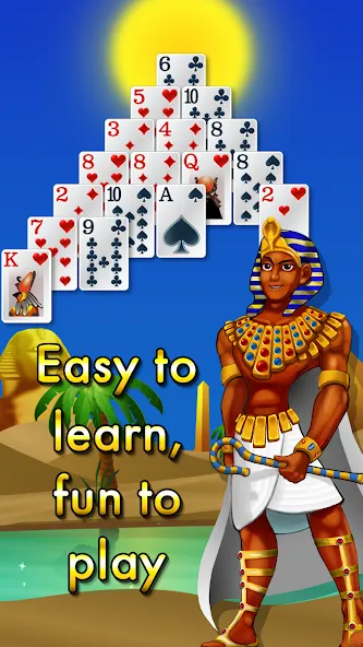 Pyramid Solitaire - Egypt MOD APK на Android — Безлимитные подсказки и отмены ходов — скриншот 3 Pyramid Solitaire - Egypt MOD APK на Android — Безлимитные подсказки и отмены ходов — скриншот 3