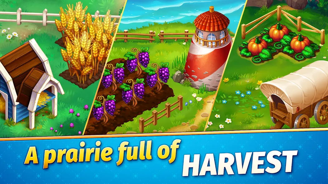 Solitaire Golden Prairies — Взломанная версия (Безлимитные монеты и открыты все поля) — скриншот 2