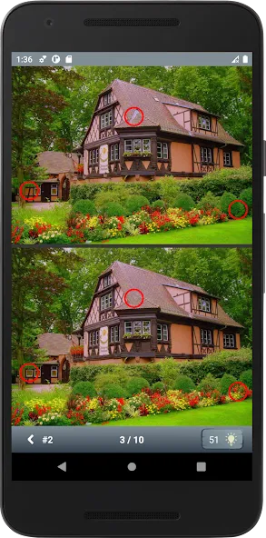 Find 10 differences (Мод Подсказки и все уровни открыты) — скриншот 3