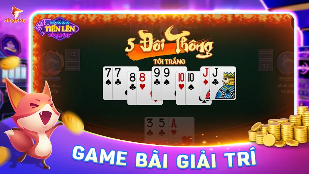 ZingPlay - Game bài - Tien Len на Андроид — Безлимитные монеты и все режимы — скриншот 2 ZingPlay - Game bài - Tien Len на Андроид — Безлимитные монеты и все режимы — скриншот 2