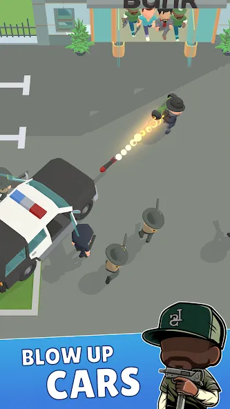 Скачать взломанную Merge Gangster Heist vs Police — Безлимитные деньги и оружие — скриншот 5