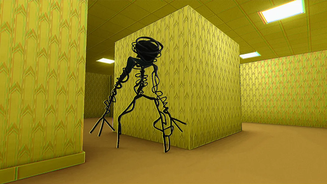 Hide in The Backrooms Nextbots на Андроид — Мод Новые уровни и быстрый бег — скриншот 1