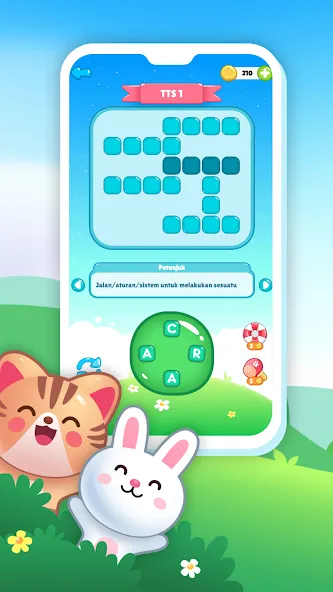 Скачать Acak Kata - Teka Teki Silang MOD APK — Подсказки без ограничений и все уровни открыты — скриншот 3