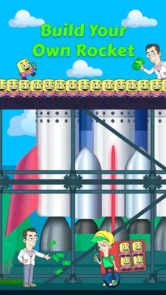 Idle Rocket Tycoon MOD — Безлимитные деньги и ускоренная прокачка на Андроид — скриншот 1 Idle Rocket Tycoon MOD — Безлимитные деньги и ускоренная прокачка на Андроид — скриншот 1
