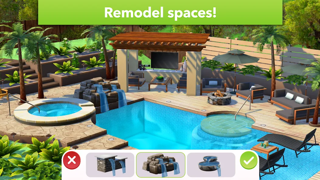 Home Design Makeover (Мод Безлимитные деньги и подсказки) — скриншот 1 Home Design Makeover (Мод Безлимитные деньги и подсказки) — скриншот 1