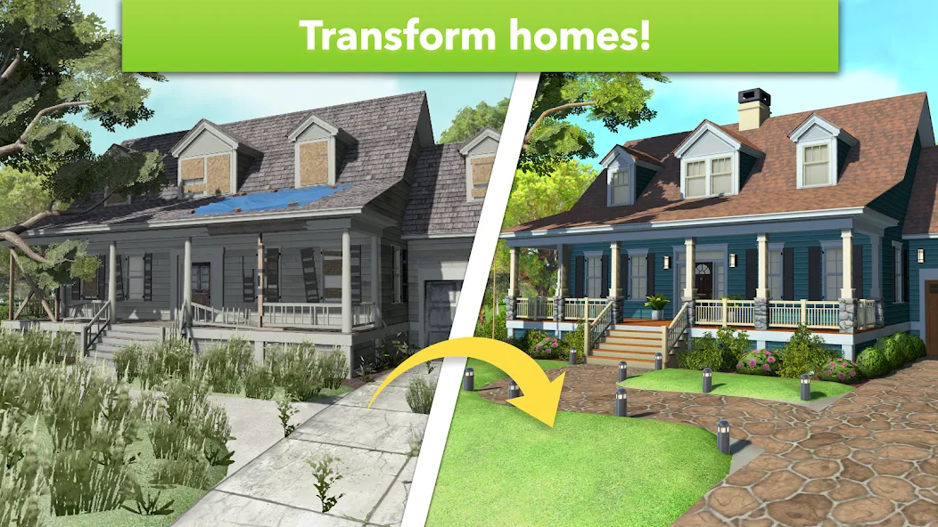 Home Design Makeover (Мод Безлимитные деньги и подсказки) — скриншот 2 Home Design Makeover (Мод Безлимитные деньги и подсказки) — скриншот 2