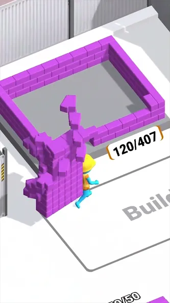 Взлом Pro Builder 3D — Безлимитные ресурсы и открыты все постройки — скриншот 1
