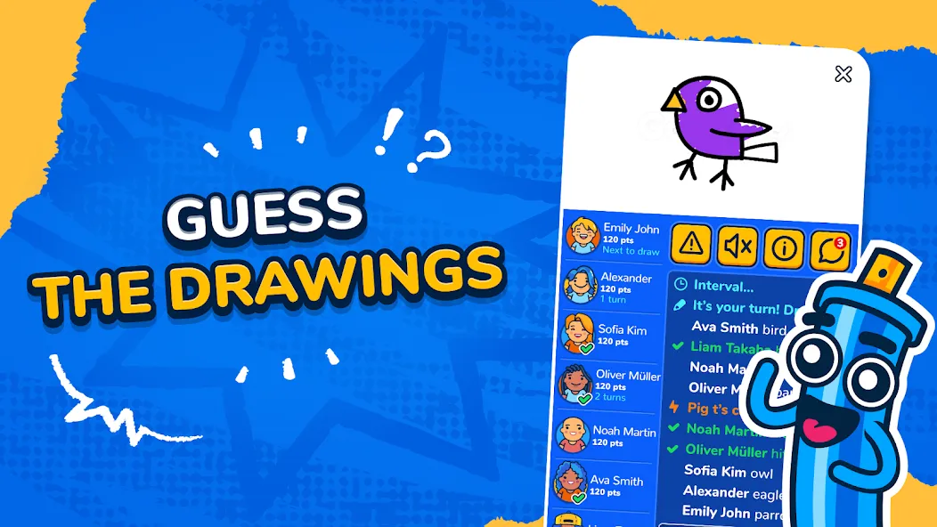 Скачать Gartic.io - Draw, Guess, WIN (Мод: Больше времени на рисование) на Андроид — скриншот 1
