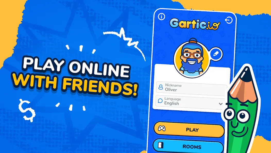 Скачать Gartic.io - Draw, Guess, WIN (Мод: Больше времени на рисование) на Андроид — скриншот 2