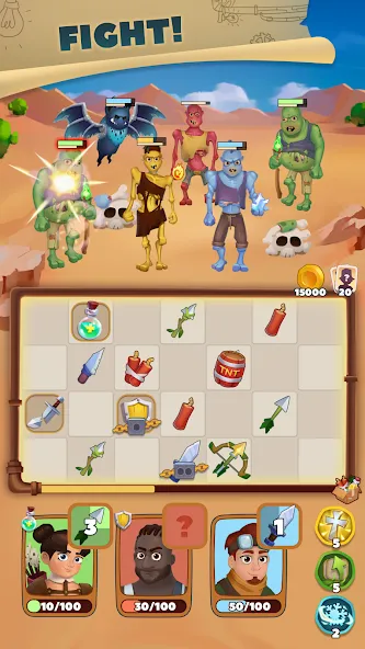Merge Battles: Puzzle Combat Mod APK Безлимитные деньги и энергия — Скачать на Андроид — скриншот 2