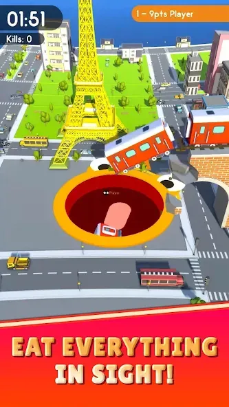 Скачать Hole.io на Андроид — Безлимитный размер и быстрый рост — скриншот 1