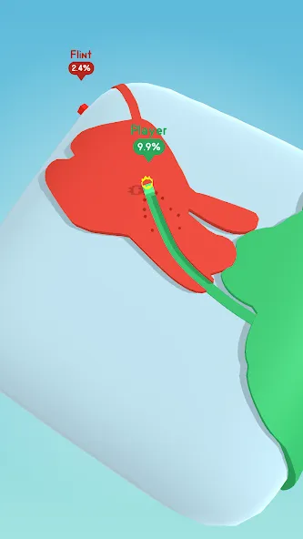 Скачать взлом Paper.io 3D на Андроид — Без рекламы и все скины — скриншот 3