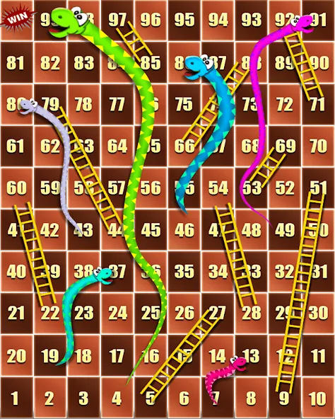 Snake and ladder (Мод Без рекламы и бесконечные ходы) — скриншот 1