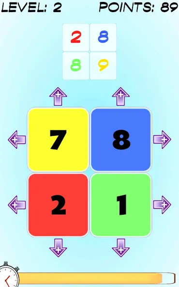 Скачать Squademath - numbers challenge на Android — Бесконечные подсказки и бонусы — скриншот 1