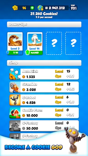 Cookie Clickers™ MOD APK — Безлимитные печенья и ускоренный клик — скриншот 3