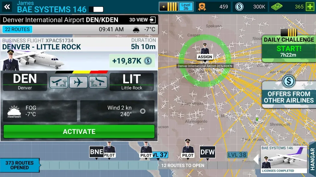 Airline Commander: Flight Game на Андроид — Мод Безлимитные деньги и топливо — скриншот 3