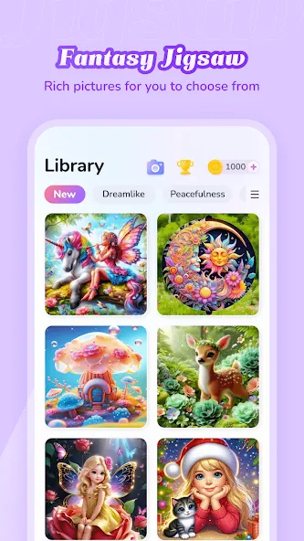 Fantasy Jigsaw - HD Puzzle Mod APK Пазлы высокого качества без рекламы — Скачать на Андроид — скриншот 3