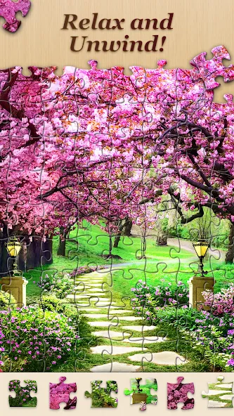 Скачать взломанную Jigsawscapes® - Jigsaw Puzzles — Без рекламы и все пазлы открыты — скриншот 1