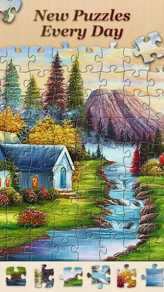 Скачать взломанную Jigsawscapes® - Jigsaw Puzzles — Без рекламы и все пазлы открыты — скриншот 3