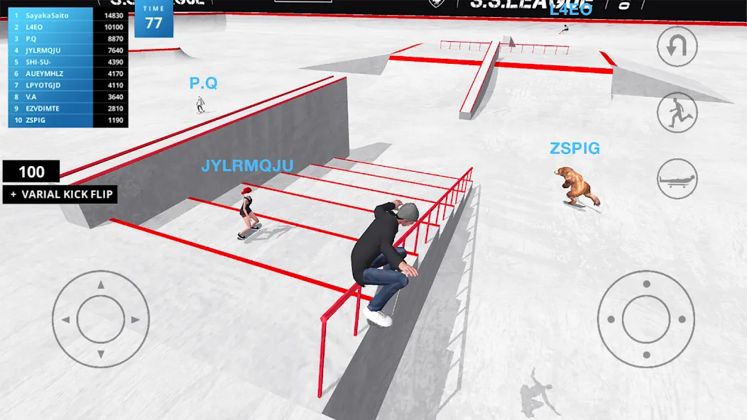 Skate Space — Мод: Безлимитные деньги и все трюки открыты — скриншот 1