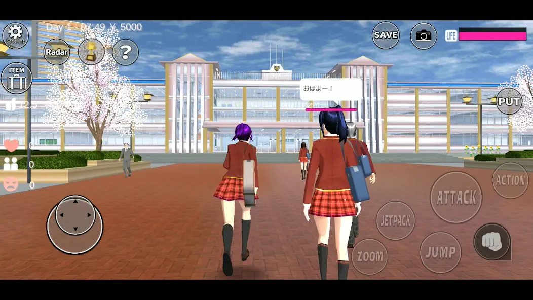 Скачать SAKURA School Simulator с модом — Безлимитные деньги и все предметы — скриншот 1 Скачать SAKURA School Simulator с модом — Безлимитные деньги и все предметы — скриншот 1
