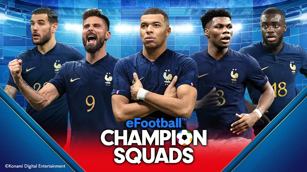 eFootball™ CHAMPION SQUADS на Андроид — Мод Безлимитные деньги и сильная команда — скриншот 1