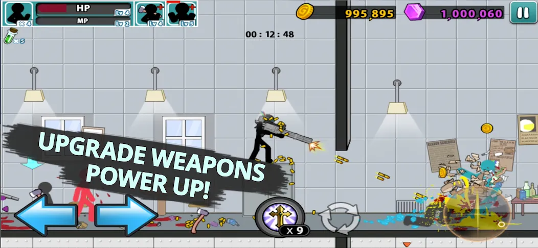 Anger of stick 5 : zombie (Мод Безлимитные деньги и оружие) — скриншот 5