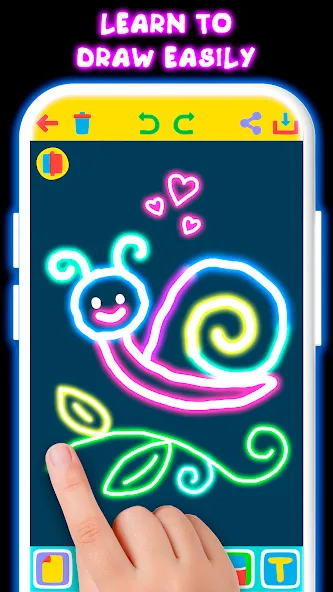 Скачать Drawing For Kids - Glow Draw на телефон — Все рисунки разблокированы и без рекламы — скриншот 3