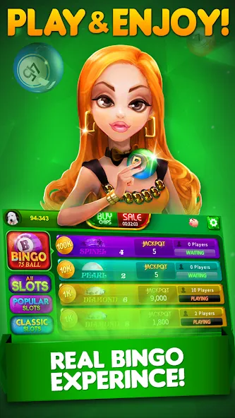 Скачать взломанную Bingo City 75 : Bingo & Slots — Безлимитные монеты и бонусы — скриншот 1