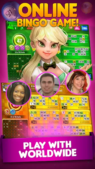 Скачать взлом Bingo 90 Live : Vegas Slots на Андроид — Безлимитные монеты и бонусы — скриншот 2