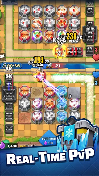 Tower Defense PvP:Tower Royale — Безлимитные монеты и усиленные башни — скриншот 1 Tower Defense PvP:Tower Royale — Безлимитные монеты и усиленные башни — скриншот 1