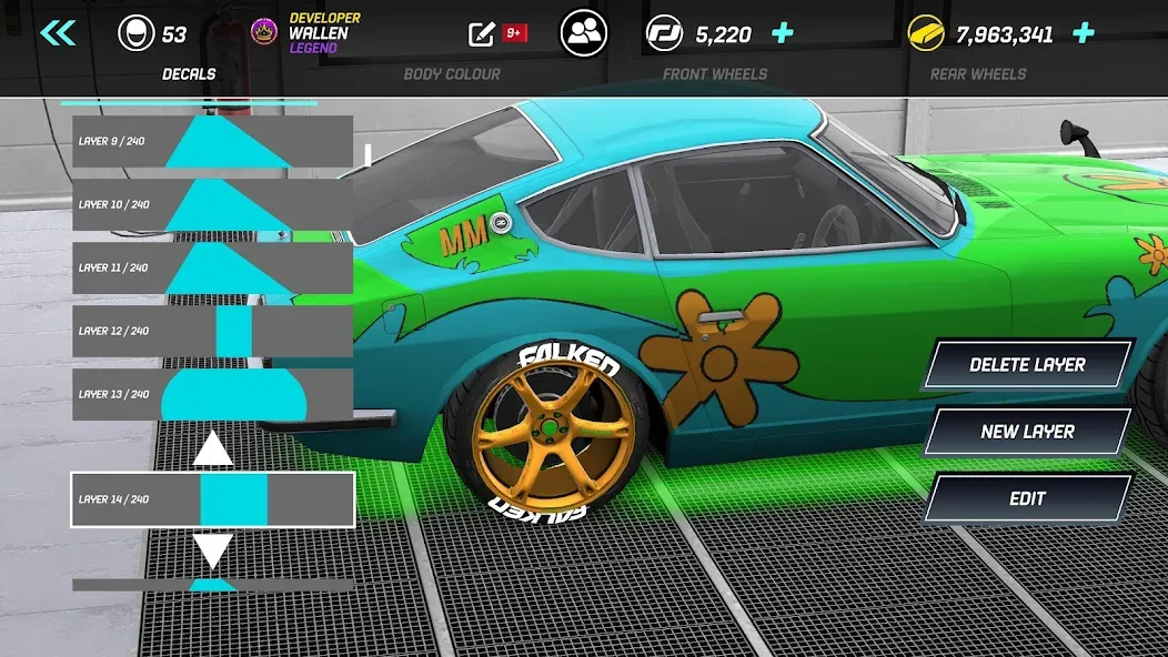 Torque Drift (Мод Безлимитные деньги и топливо) — скриншот 1