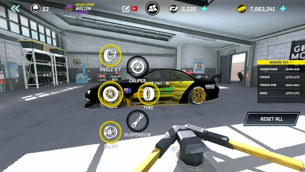 Torque Drift (Мод Безлимитные деньги и топливо) — скриншот 2