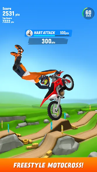 Скачать Max Air Motocross с модом — Безлимитные деньги и все мотоциклы — скриншот 1