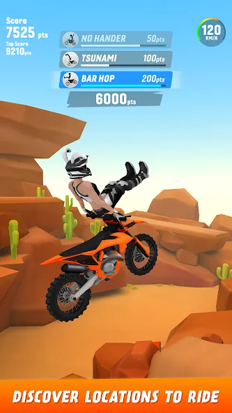 Скачать Max Air Motocross с модом — Безлимитные деньги и все мотоциклы — скриншот 2