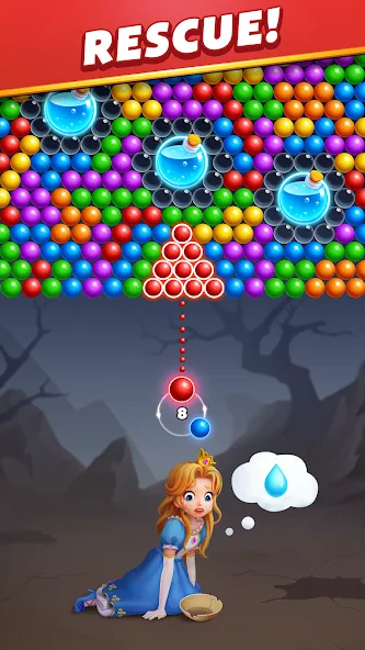 Bubble Shooter Royal Pop — Безлимитные монеты и жизни — скриншот 1