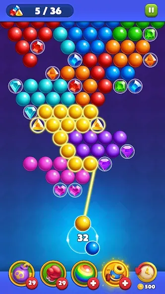 Bubble Shooter Royal Pop — Безлимитные монеты и жизни — скриншот 5