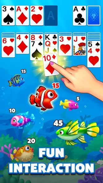 Скачать Solitaire Ocean на Андроид — Безлимитные подсказки и отмены ходов — скриншот 5